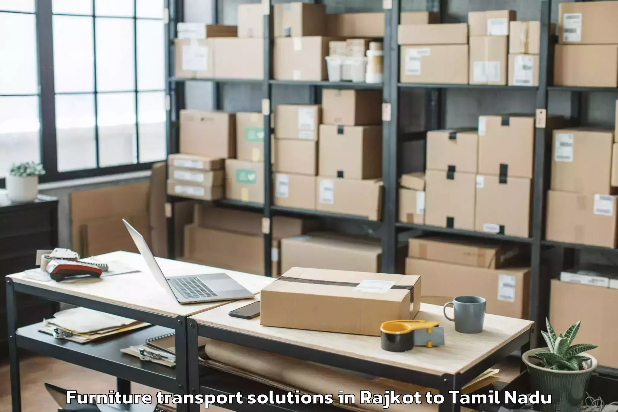 Expert Rajkot to Aruvankad Furniture Transport Solutions